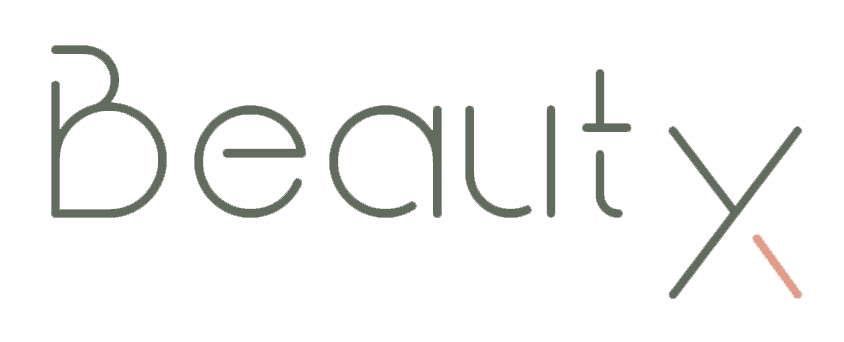 BeautX logo with elegant typography and subtle pink accent.